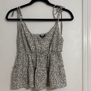 Floral Print Sleeveless Top